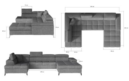 Hjørnesovesofa Foster stof - Image 3