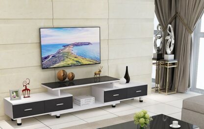 Tv-bord Eleanor sort-hvid