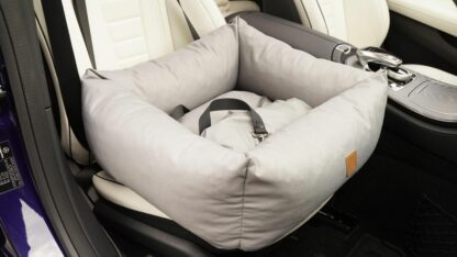 Autostol til hunde eller katte 50x17x55cm grå stof - Image 2