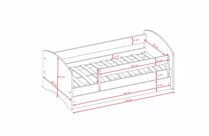 Børnesenge Med Madras Og Opbevaringskasse Formula 160x80cm  møbelplade - Image 7