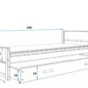 Seng Valerie Med Madras Og Opbevaringskasse 80x200cm møbelplade,træ grå - Image 3