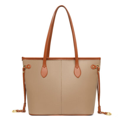 Ægte læder håndtaske Mio, beige Venetia