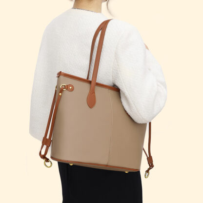 Ægte læder håndtaske Mio, beige Venetia - Image 4