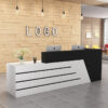 Receptionsbord Coby sort-hvid møbelplade