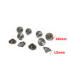Polstring krystalknap 20x15mm med metalbase, sæt af 10 stk - Image 3